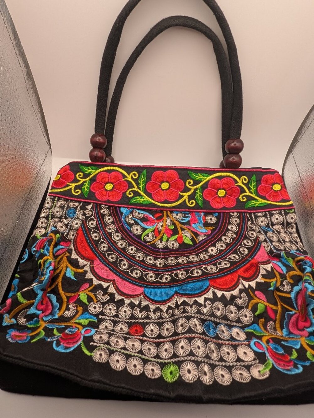 Embroidered Boho Floral Bag NWT
